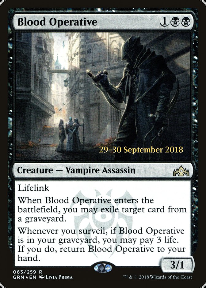 Blood Operative  [Guilds of Ravnica Prerelease Promos] | Event Horizon Hobbies CA