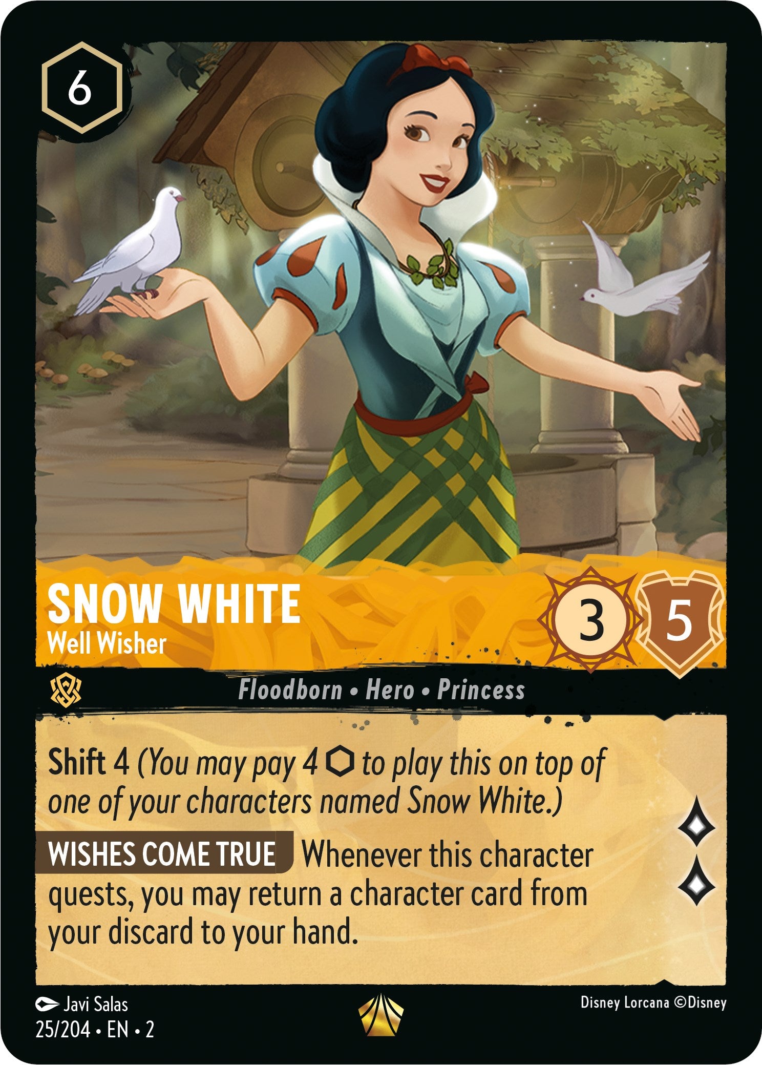 Snow White - Well Wisher (25/204) [Rise of the Floodborn] | Event Horizon Hobbies CA