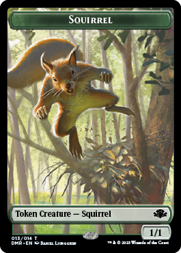 Zombie // Squirrel Double-Sided Token [Dominaria Remastered Tokens] | Event Horizon Hobbies CA