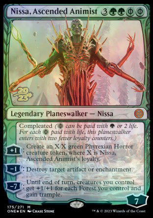 Nissa, Ascended Animist [Phyrexia: All Will Be One Prerelease Promos] | Event Horizon Hobbies CA