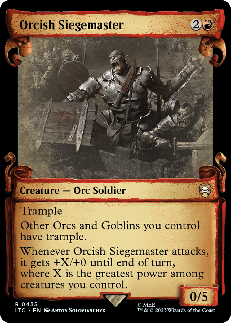 Orcish Siegemaster [The Lord of the Rings: Tales of Middle-Earth Commander Showcase Scrolls] | Event Horizon Hobbies CA