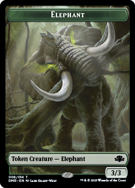 Elephant // Saproling Double-Sided Token [Dominaria Remastered Tokens] | Event Horizon Hobbies CA