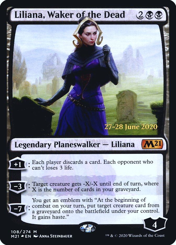 Liliana, Waker of the Dead  [Core Set 2021 Prerelease Promos] | Event Horizon Hobbies CA
