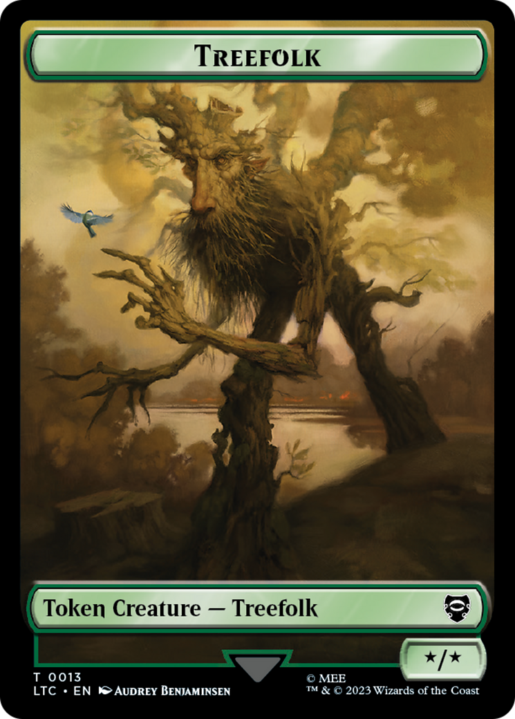 Beast // Treefolk Double Sided Token [The Lord of the Rings: Tales of Middle-Earth Commander Tokens] | Event Horizon Hobbies CA