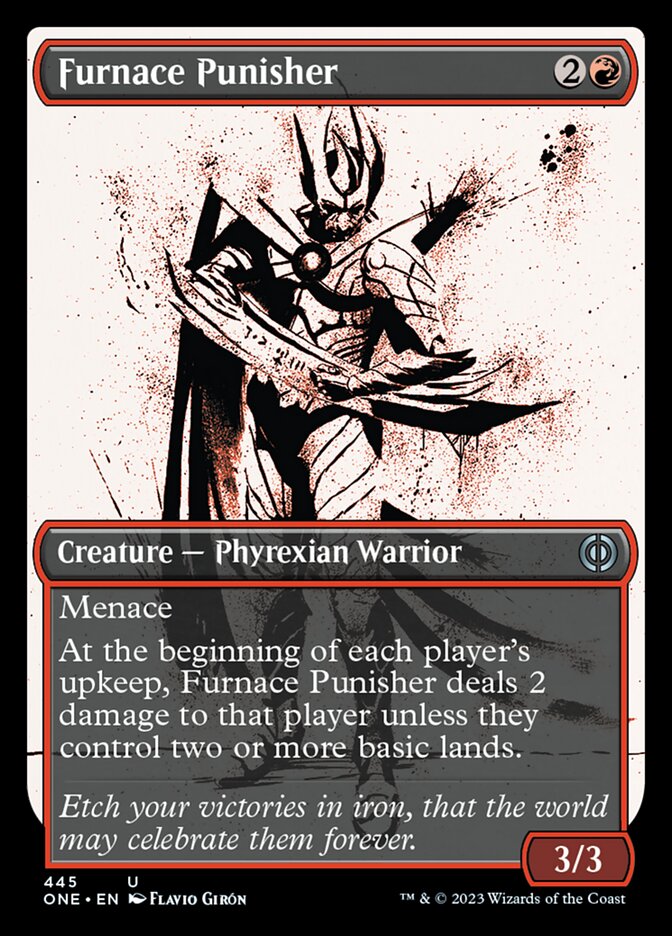 Furnace Punisher (Showcase Ichor Step-and-Compleat Foil) [Phyrexia: All Will Be One] | Event Horizon Hobbies CA