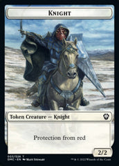 Zombie Knight // Knight Double-sided Token [Dominaria United Commander Tokens] | Event Horizon Hobbies CA