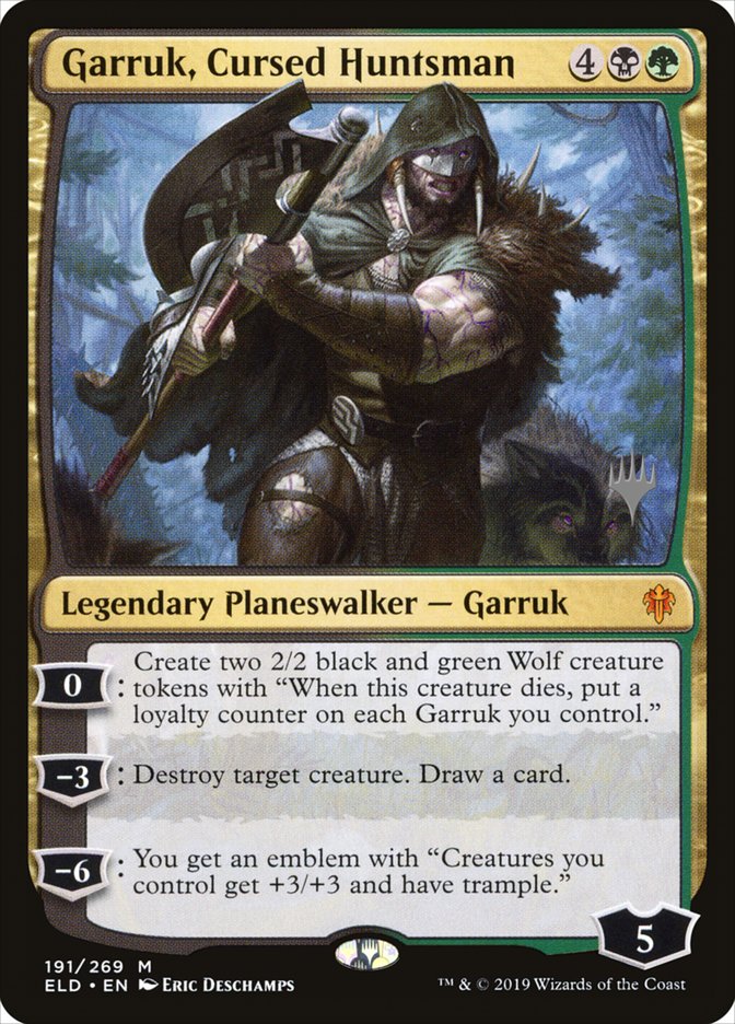 Garruk, Cursed Huntsman (Promo Pack) [Throne of Eldraine Promos] | Event Horizon Hobbies CA