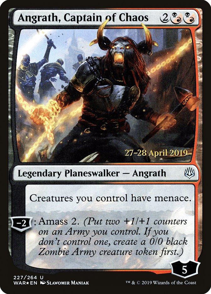 Angrath, Captain of Chaos  [War of the Spark Prerelease Promos] | Event Horizon Hobbies CA