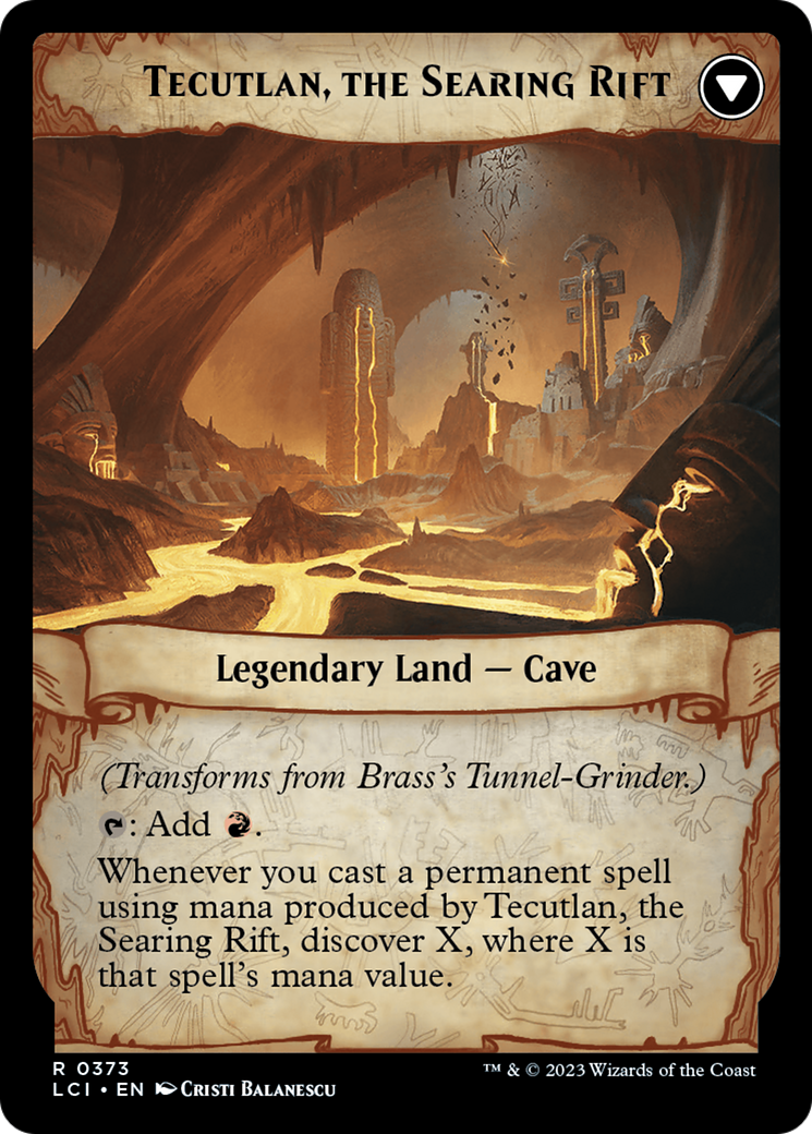 Brass's Tunnel-Grinder // Tecutlan, The Searing Rift (Extended Art) [The Lost Caverns of Ixalan] | Event Horizon Hobbies CA