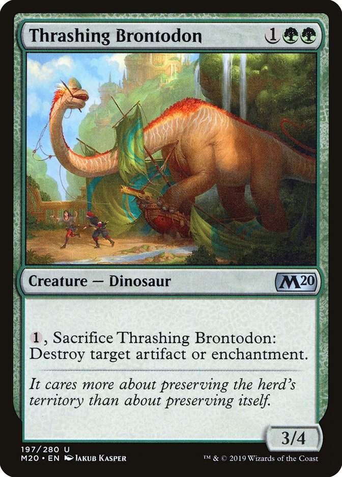 Thrashing Brontodon [Core Set 2020] | Event Horizon Hobbies CA