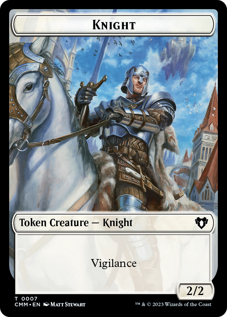 Spirit (0039) // Knight Double-Sided Token [Commander Masters Tokens] | Event Horizon Hobbies CA