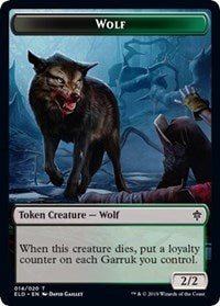 Wolf // Food (18) Double-sided Token [Throne of Eldraine Tokens] | Event Horizon Hobbies CA
