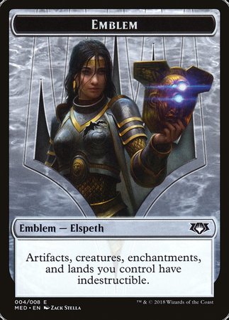 Emblem - Elspeth, Knight-Errant [Mythic Edition Tokens] | Event Horizon Hobbies CA