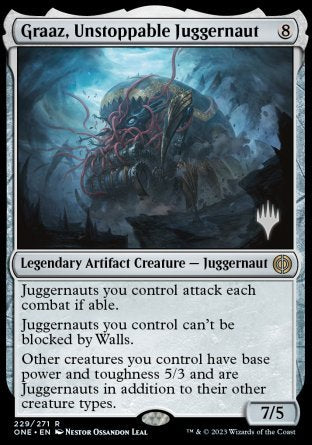 Graaz, Unstoppable Juggernaut (Promo Pack) [Phyrexia: All Will Be One Promos] | Event Horizon Hobbies CA