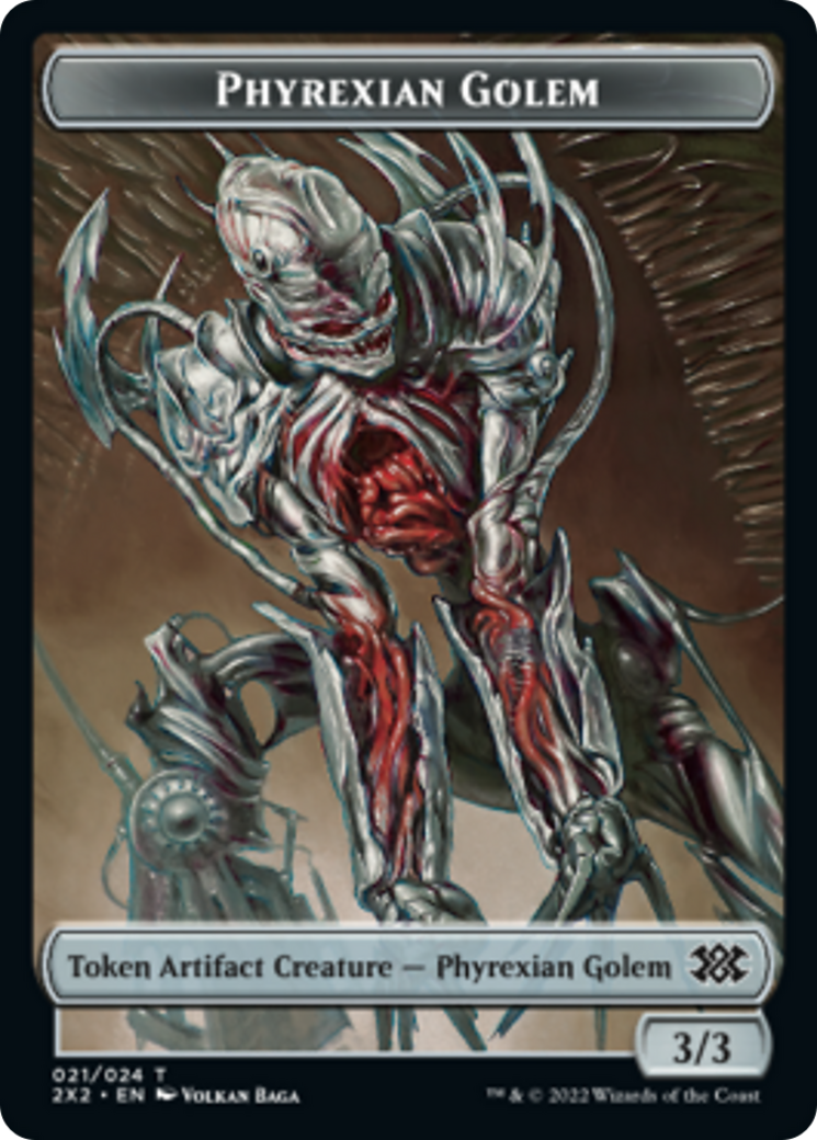 Elemental // Phyrexian Golem Double-sided Token [Double Masters 2022 Tokens] | Event Horizon Hobbies CA