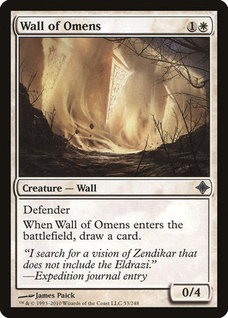 Wall of Omens [Rise of the Eldrazi] | Event Horizon Hobbies CA