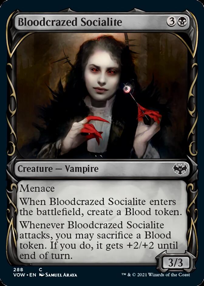 Bloodcrazed Socialite (Showcase Fang Frame) [Innistrad: Crimson Vow] | Event Horizon Hobbies CA
