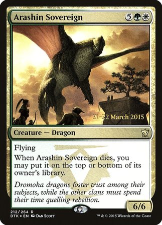 Arashin Sovereign [Dragons of Tarkir Promos] | Event Horizon Hobbies CA