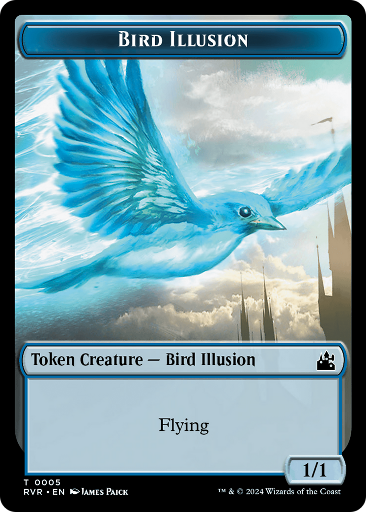 Saproling // Bird Illusion Double-Sided Token [Ravnica Remastered Tokens] | Event Horizon Hobbies CA