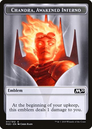 Emblem - Chandra, Awakened Inferno [Core Set 2020 Tokens] | Event Horizon Hobbies CA