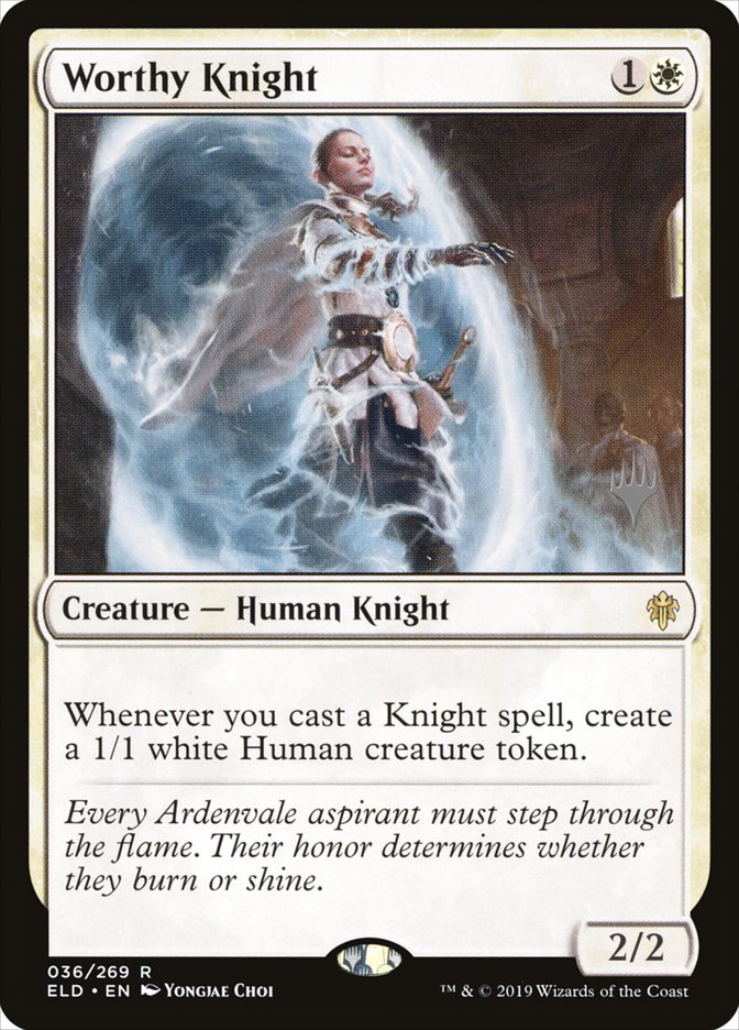Worthy Knight (Promo Pack) [Throne of Eldraine Promos] | Event Horizon Hobbies CA