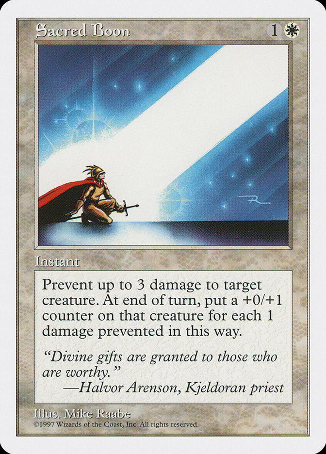 Sacred Boon [Fifth Edition] | Event Horizon Hobbies CA