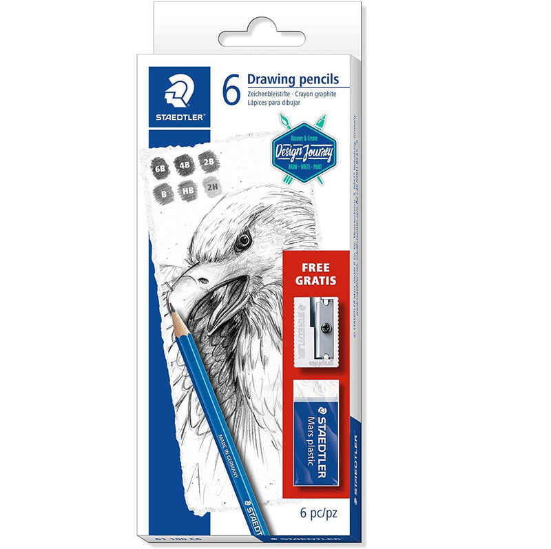 Staedtler - Drawing Pencil kit (6pc plus bonus)