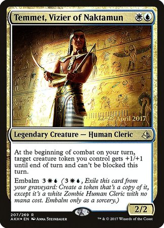Temmet, Vizier of Naktamun [Amonkhet Promos] | Event Horizon Hobbies CA