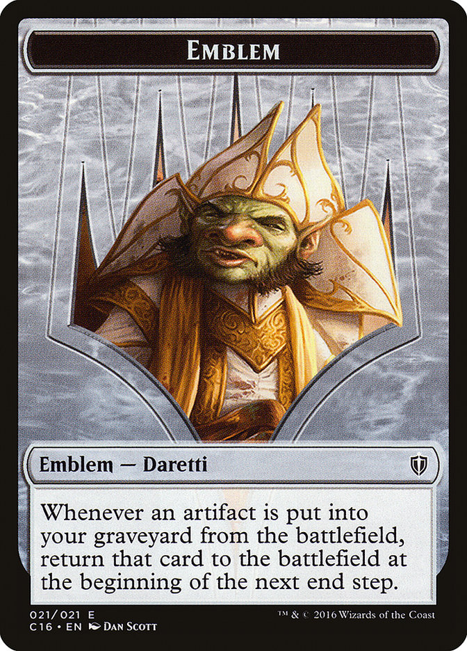 Daretti, Scrap Savant Emblem [Commander 2016 Tokens] | Event Horizon Hobbies CA