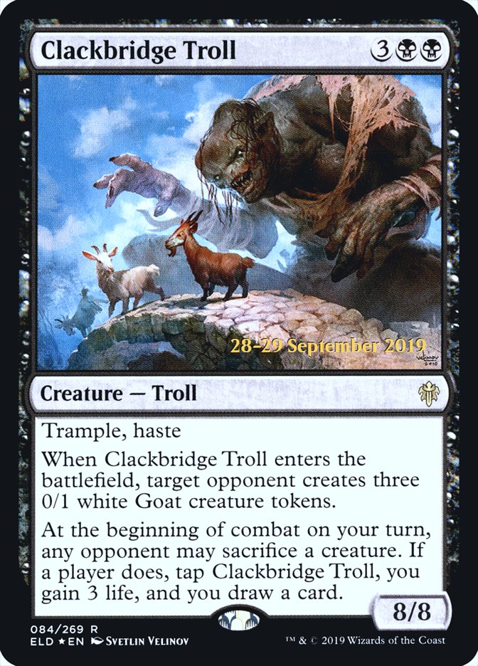 Clackbridge Troll  [Throne of Eldraine Prerelease Promos] | Event Horizon Hobbies CA