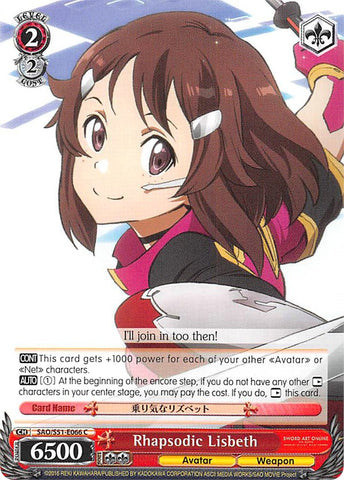Rhapsodic Lisbeth (SAO/S51-E066 C) [Sword Art Online The Movie: -Ordinal Scale-]