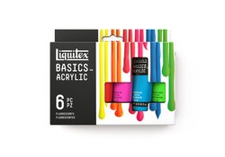Liquitex Basics Fluorescents Colours Set  (6x22mL) | Event Horizon Hobbies CA