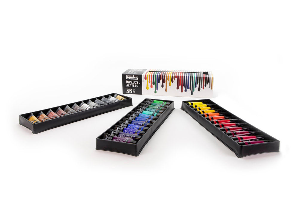 Liquitex Basics Acrylic Colours Set  (36x22mL) | Event Horizon Hobbies CA