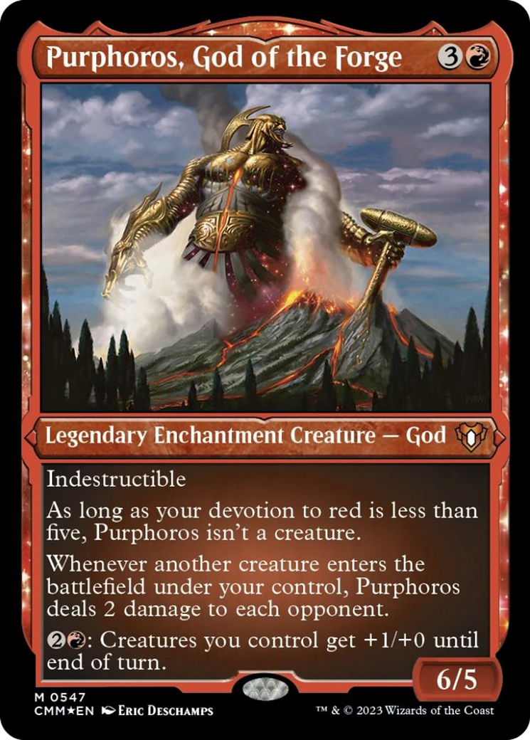 Purphoros, God of the Forge (Foil Etched) [Commander Masters] | Event Horizon Hobbies CA