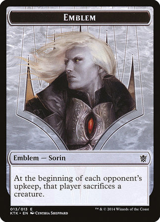 Emblem - Sorin, Solemn Visitor [Khans of Tarkir Tokens] | Event Horizon Hobbies CA
