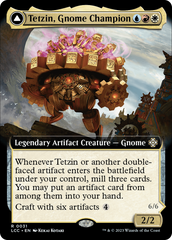 Tetzin, Gnome Champion // The Golden-Gear Colossus (Extended Art) [The Lost Caverns of Ixalan Commander] | Event Horizon Hobbies CA