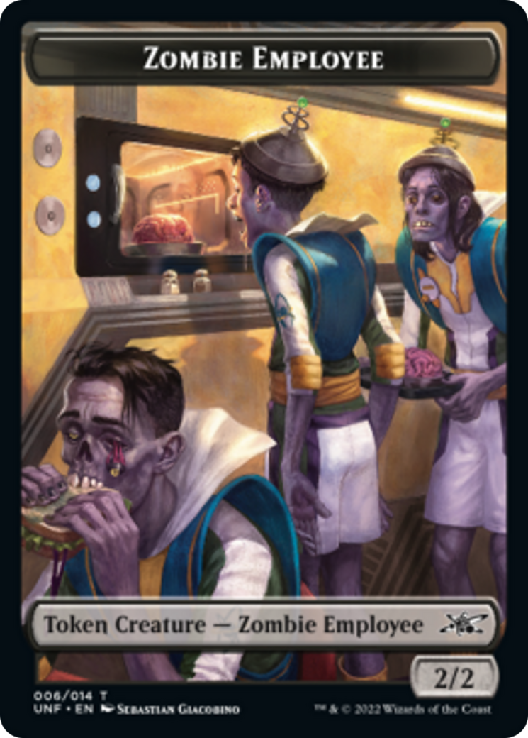 Zombie Employee // Food (011) Double-sided Token [Unfinity Tokens] | Event Horizon Hobbies CA