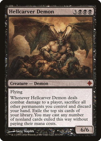 Hellcarver Demon [Rise of the Eldrazi] | Event Horizon Hobbies CA