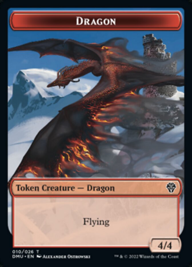 Saproling // Dragon Double-sided Token [Dominaria United Tokens] | Event Horizon Hobbies CA