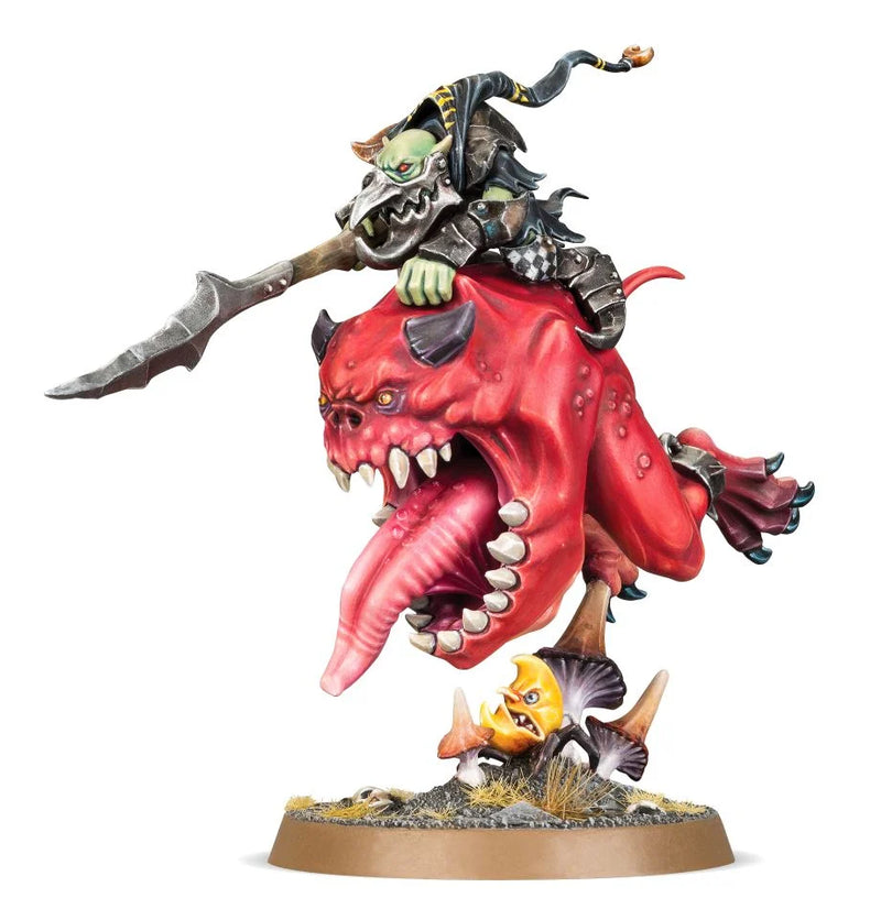 AoS - Gloomspite Gitz - Loonboss on Giant Cave Squig