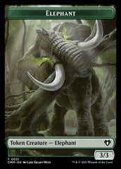 Clue // Elephant Double-Sided Token [Commander Masters Tokens] | Event Horizon Hobbies CA