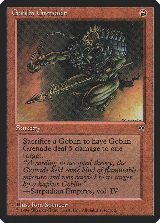 Goblin Grenade (Ron Spencer) [Fallen Empires] | Event Horizon Hobbies CA