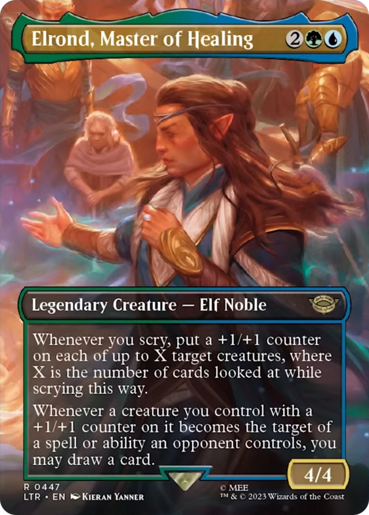 Elrond, Master of Healing (Borderless Alternate Art) [The Lord of the Rings: Tales of Middle-Earth] | Event Horizon Hobbies CA