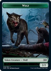 Wolf // Golem Double-sided Token [Double Masters Tokens] | Event Horizon Hobbies CA