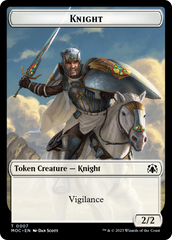 Knight (7) // Spirit (14) Double-Sided Token [March of the Machine Commander Tokens] | Event Horizon Hobbies CA