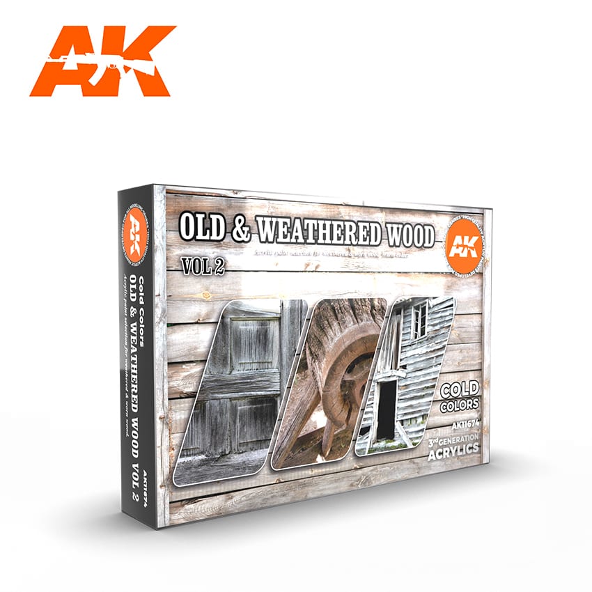 AK Interactive - Paint Set - Old & Weathered Wood Vol. 2 | Event Horizon Hobbies CA