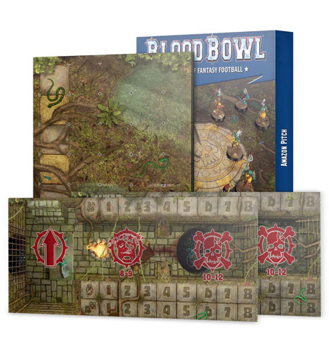 Blood Bowl - Amazon Pitch - Double-Sided Pitch & Dugout