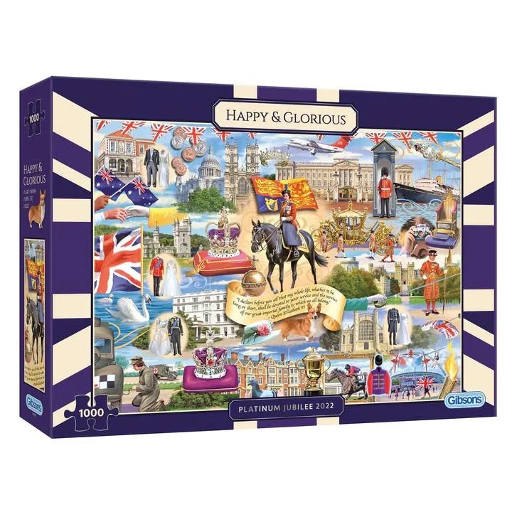 Jigsaw Puzzle - Gibsons -  Platinum Jubiless 2022 - Happy & Glorious - 1000