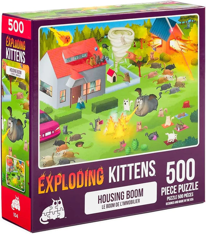 Jigsaw Puzzle - Exploding Kittens - Housing Boom - 500 | Event Horizon Hobbies CA