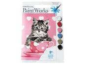 PaintWorks - Paint By Numbers - Kitten Tea Cup | Event Horizon Hobbies CA